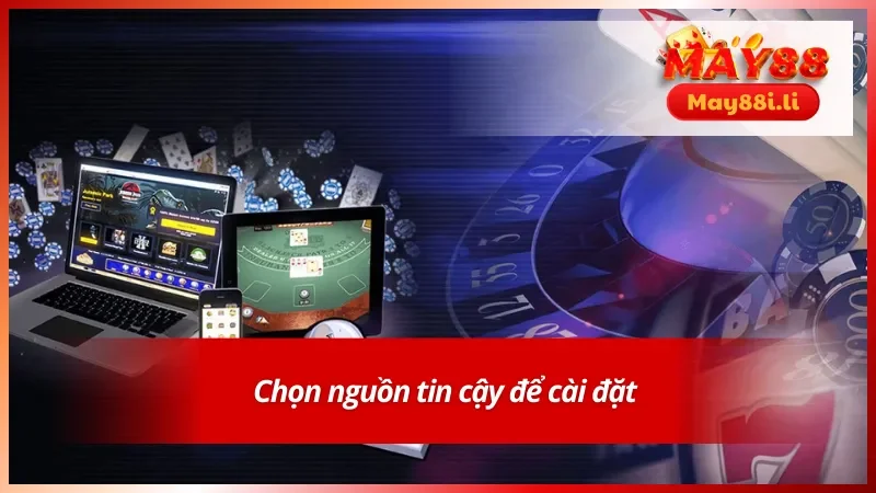 Chọn trang chính thức khi tải app May88